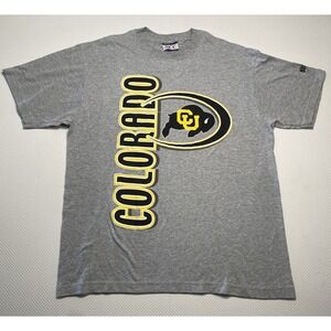 University Of Colorado CU Buffaloes Men's XL T-Shirt Gray Football Athletics